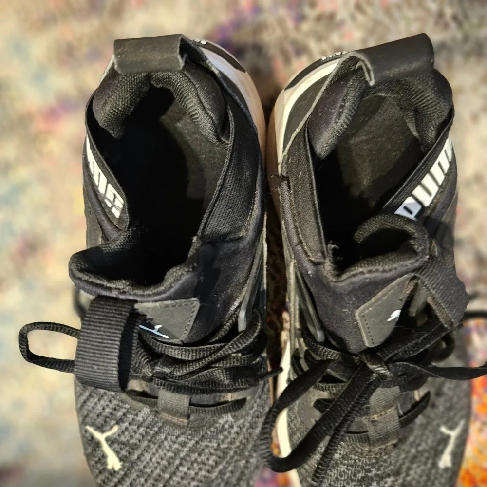 PUMA Softride Black Running Shoes Sneakers Size 5C‎ Youth Kids